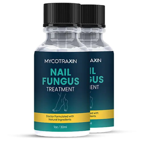 Mycotraxin nail care bottle display